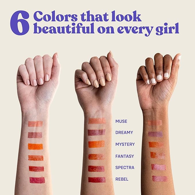 Vita Stick 3-in-1 Multistick Kids Makeup,– Non-Toxic, Plant-Based Makeup for Kids 8-12, Vegan, Cruelty-Free, Non-Comedogenic, Dermatologist Approved. (Trio Set: Show Your Light).