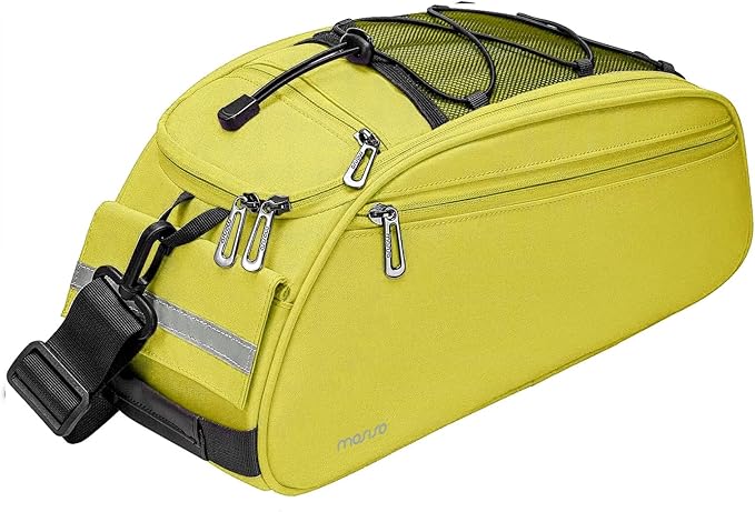 MOSISO Bike Rack Bag, Waterproof Bicycle Trunk Pannier Rear Seat Pouch Cycling Bike Carrier Backseat Storage Luggage Saddle Shoulder Bag