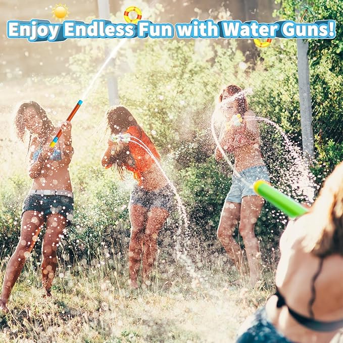 Water Blaster Toy - 16.5'' Bulk Squirt Gun Pool Toys for Kids & Adults, 6 PCS Water Soaker Guns for Outdoor Swimming Pool Beach Summer Party Games