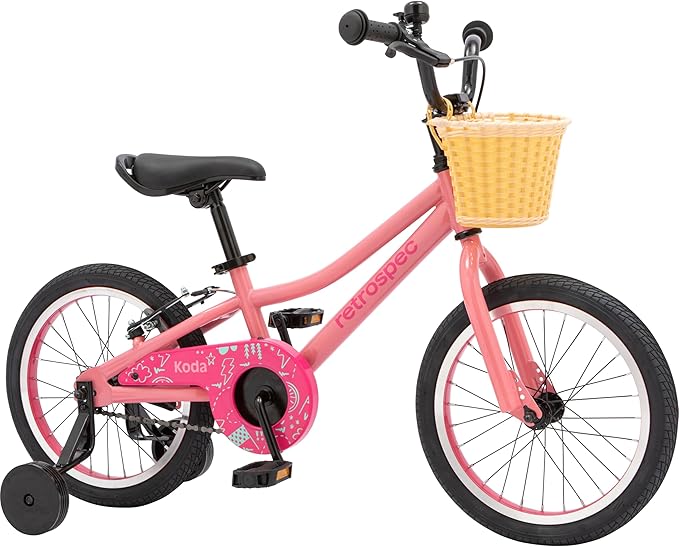 Retrospec Koda Plus Kids Bike for Boys & Girls Ages 4-6 Years - 16" Children's Bicycle, Adjustable Seat & Handlebars