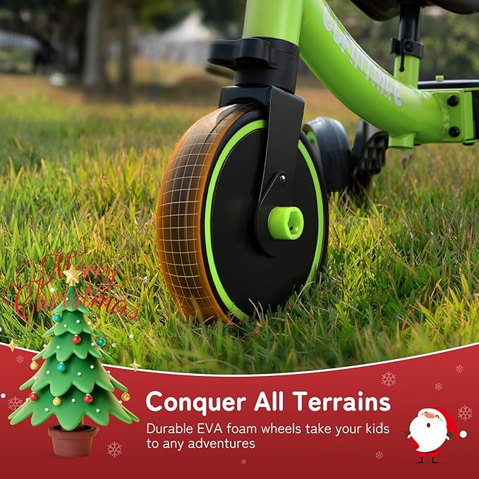 besrey 5 in 1 Toddler Bike for 1 Year to 4 Years Old Kids, Toddler Tricycle Kids Trikes Tricycle, Toys for Boy & Girl, Balance Training, Removable Pedals