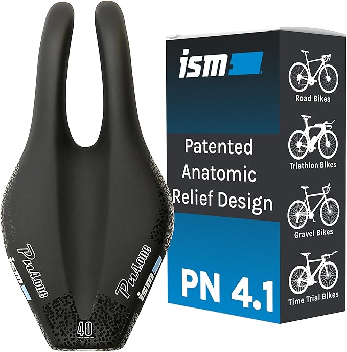ISM PN Series Padded Road Bike Saddle - Professionally Designed Noseless Bicycle Seat for Road, Time Trial, Triathlon, and Gravel Bikes - Performance Road Bike Seat for Reduced Numbness