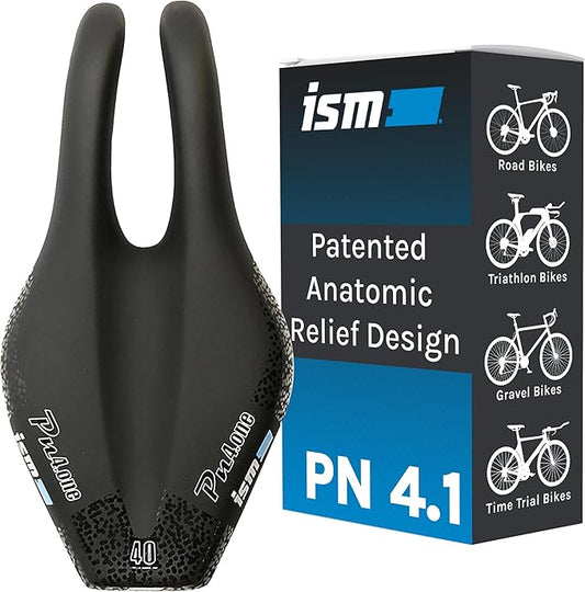 ISM PN Series Padded Road Bike Saddle - Professionally Designed Noseless Bicycle Seat for Road, Time Trial, Triathlon, and Gravel Bikes - Performance Road Bike Seat for Reduced Numbness
