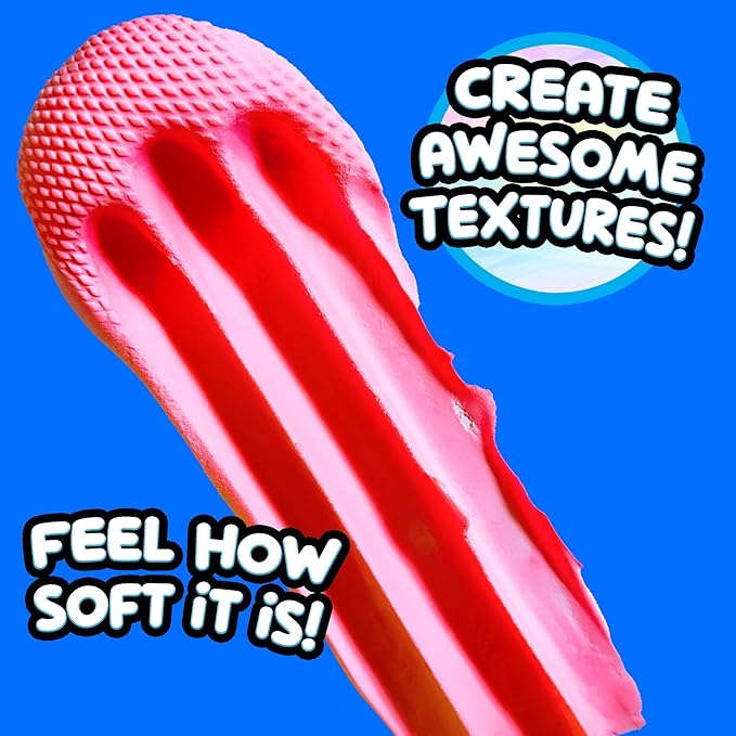 COMPOUND KINGS Fluffy Butter Cloudz Compound Bucket for Girls & Boys | Sensory Toys | Non-Toxic & Non-Sticky | Stress Relieving Tactile | (Red Cherry)