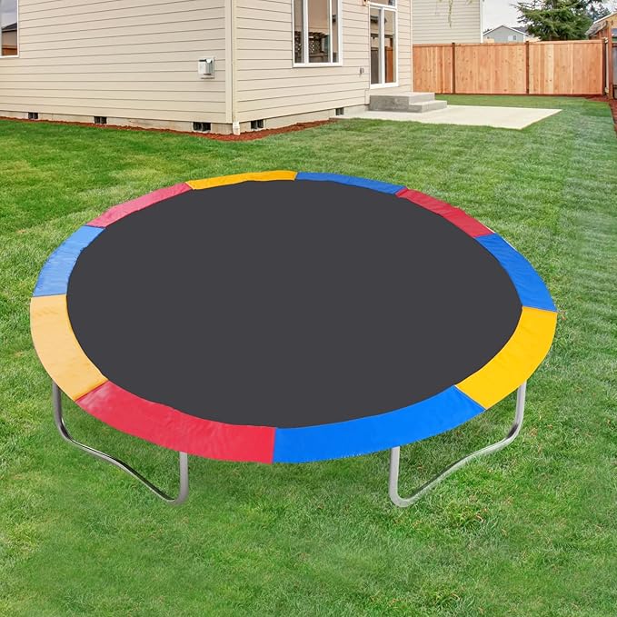 Eapmic Trampoline Pad Replacement, Trampoline Safety Pad, Spring Cover for 8ft 10ft 12ft 14ft 15ft 16ft Round Trampoline with Waterproof Foam Padding, Universal Trampoline Accessories