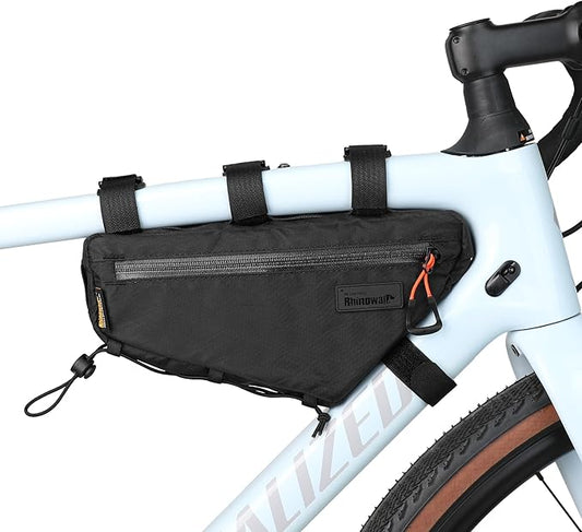 Rhinowalk Bicycle Front Frame Bag Bike Under Top Tube Triangle Bag Lightweight 1.7L Cycling Accessories Nylon Pack Pouch for Mountain Road Bike