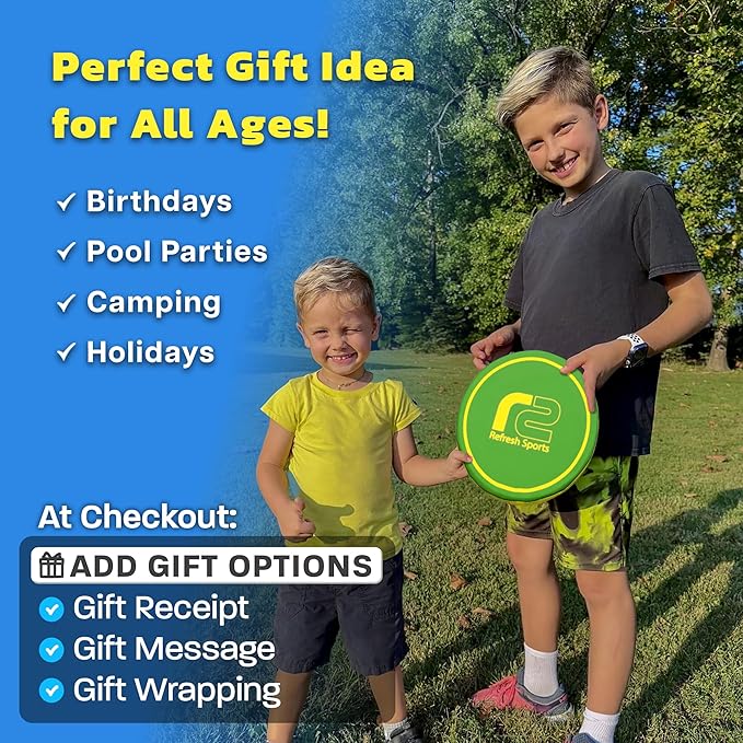 Soft Flying Disc – Fun Outdoor Toy for Kids, Teens & Adults – Easy to Catch - Fun Christmaas Gifts for Kids - Pool & Beach Games – Holiday Present Stocking Stuffer for Boys & Girls Ages 3 4 5 6–12+