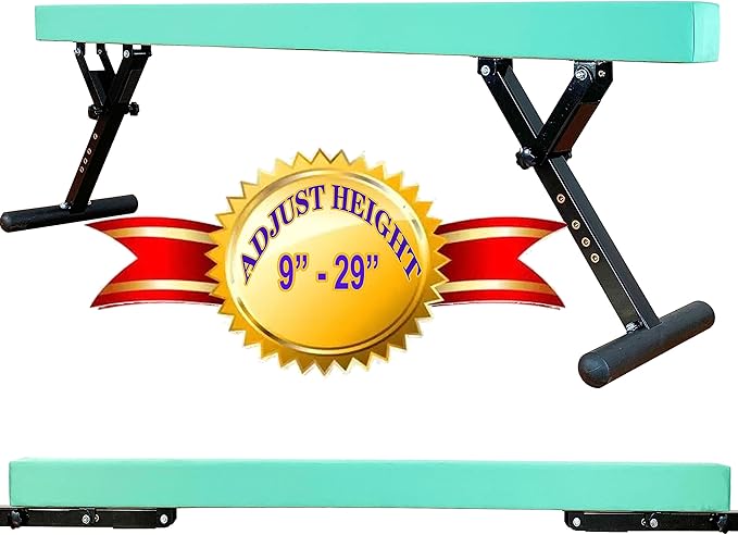 Adjustable Balance Beam 8 ft Gymnastic Beam Adjustable Height for Kids and Teenage of All Gymnastic Levels, Gymnastic Training Beam Gymnastic Equipment for Athlete Home and Gym Club Use