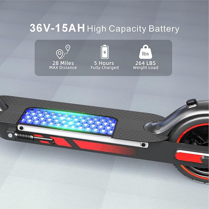 Electric Scooter Adult, 19-25 MPH Max Speed, 21-28 Miles Long Range, E Scooter with 8.5"/10" Tires, 350W/500W/600W Motor, Cruise Control and Dual Braking, Foldable Electric Scooter for Adults