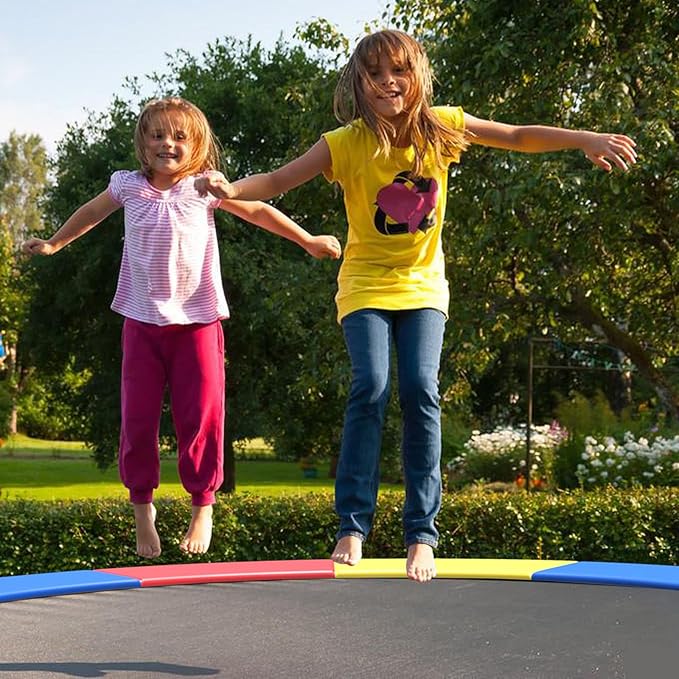 Giantex 8Ft 10Ft 12Ft 14Ft 15Ft 16Ft Trampoline Pad, Tear-Resistant Edge Cover Springs Protection Pad, All Weather Replacement Trampoline Safety Pad