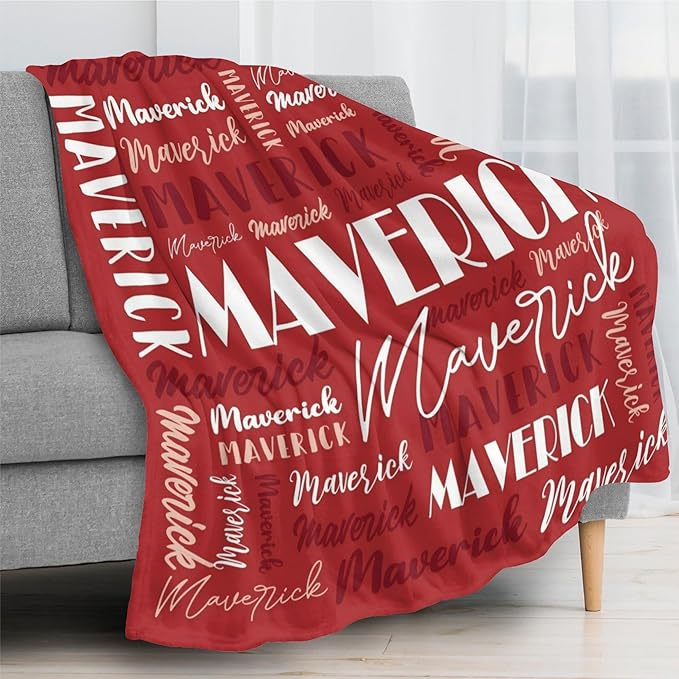 Name Blanket Personalized Blanket for Adult Kids Flannel Customize Throw Blanket Custom (Color 16, 40 x 50 Inches)