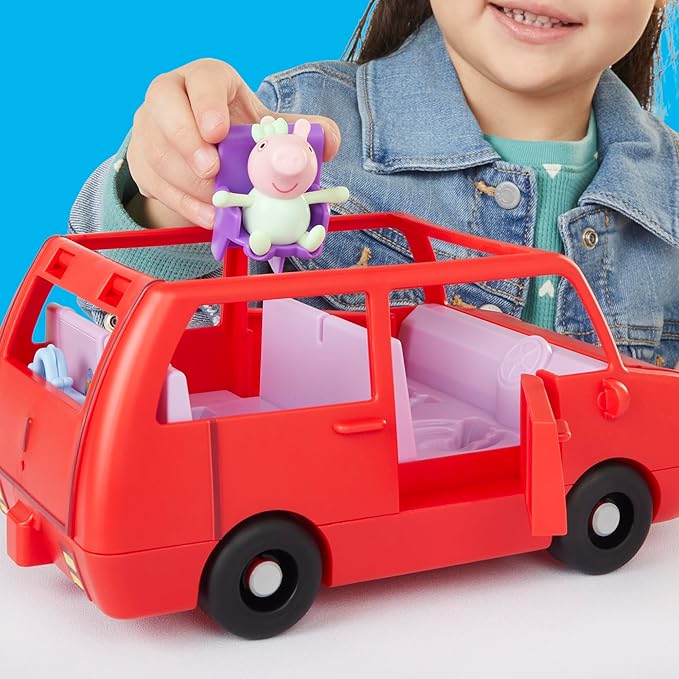 Peppa Pig Peppa's Big Family Car with 2 Figures (Fits 5), Toy Car Playset for Girls and Boys, Kids, Ages 3+