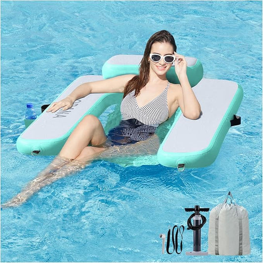 Inflatable Floating Chair Pool Floats Adult Lounger Float Chair for Swimming Pool Party Lake River