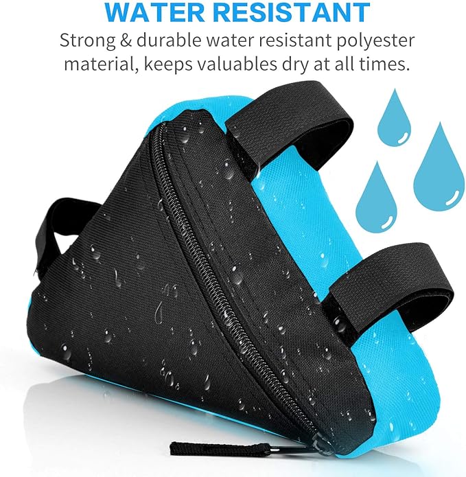 Bike Triangle Frame Bag - Bicycle Cycling Storage Triangle Top Tube Front Pouch Saddle Bag for Road and Mountain Bikes