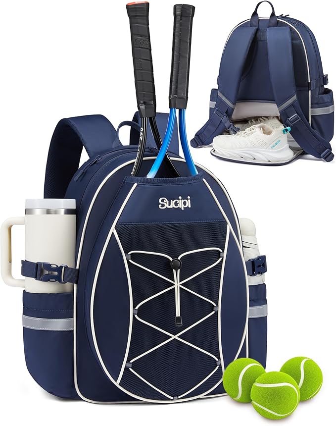 Sucipi Tennis Bag for Kids, Professional Youth Tennis Bag Backpack, Tennis Racket Bags for Women, Tennis Gifts for Boys Girls