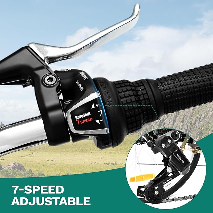 YITAHOME 24 & 26 Inch Adult Tricycle, 1 & 7 Speed 3 Wheel Bikes, Large Seat with Backrest Trike for Adults with Front & Rear Baskets, Cruiser Bike for Seniors Women Men Commute Picnic Outdoor