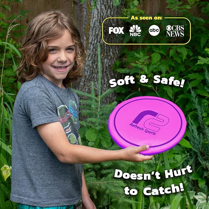 Soft Flying Disc for Kids - Best Girl Toys Age 4 & Up - Engaging Toy for 7 Year Old Girl Birthday Gifts - Stocking Stuffers for Girls All Ages - Fun Sports Toy & Party Favors & Outdoor Toys Age 6-8