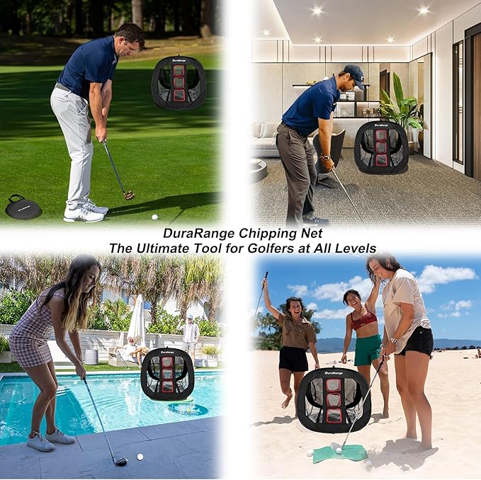 Pop-Up Golf Chipping Net - Ultimate Target Training Chip Aids for Precision & Distance, Outdoor | Indoor Practice, Golfer Gift
