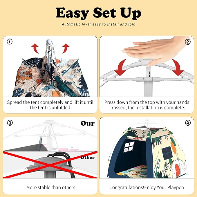 Outdoor Multi-Purpose Play House for Toddlers-Easy to Set up and Pop up Play Tent with Tunnel and Playhouse Kids Indoor Outdoor, Outdoor/Indoor Kid's Pop Up Play House, Gift for Toddlers(Monkey)