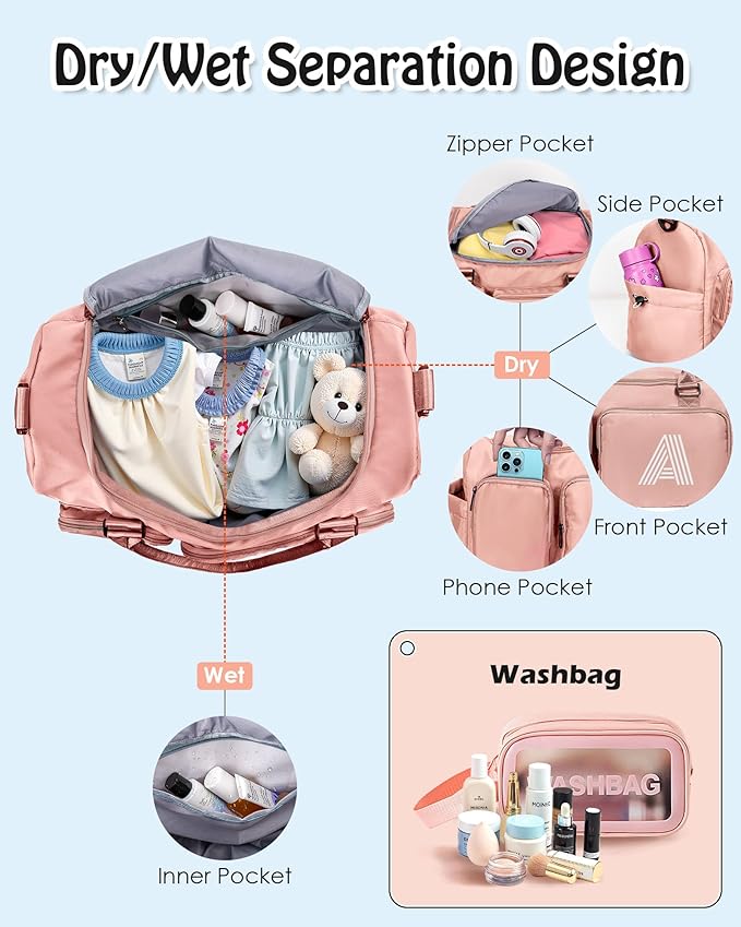 Birthday Gifts for Daughter Age 11 12 13 14 15 16 17 18, Initial Travel Duffel Bag, Graduation Gifts for Her, Monogram Overnight Bag, Gift for Friend Sister Women Gifts