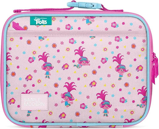 Simple Modern Trolls Kids Lunch Box for School | Reusable Insulated Lunch Bag for Toddler, Girl, and Boy | Meal Containers with Exterior & Interior Pockets | Hadley Collection | Trolls Poppy Mashup