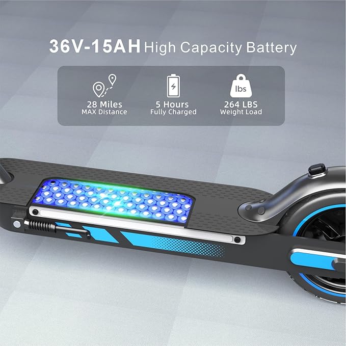 Electric Scooter Adult, 19-25 MPH Max Speed, 21-28 Miles Long Range, E Scooter with 8.5"/10" Tires, 350W/500W/600W Motor, Cruise Control and Dual Braking, Foldable Electric Scooter for Adults