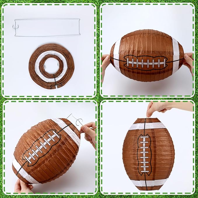 Bencailor 13 Pcs Sports Paper Lanterns Sport Themed Paper Soccer Baseball Football Basketball Lanterns for Indoor Outdoor Sport Themed Birthday Party Decoration(Simple)