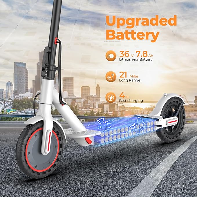 Electric Scooter, 8.5" /10" /14" Tire, 16/19/22 Mph Top Speed, 12/22/27/28/49 Miles Long Range, Folding Escooter for Adults and Teens with Dual Braking,Dual Suspension, App