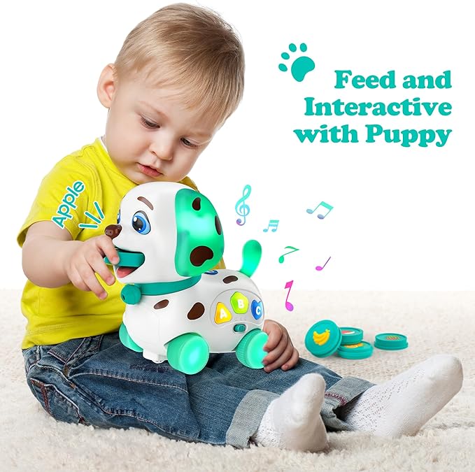 Toys for 1 Year Old Boy Girl Gifts, Musical Bilingual Baby Toys 6-12-18 Months, 1st Birthday Boy Gifts for 1 Year Old Girl Presents, Learning Educational Puppy for Infants, Toddlers