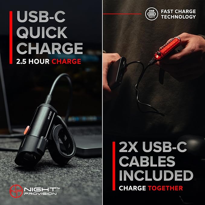 Bike Lights Front & Back – Bicycle Headlight & Taillight Set – Powerful 540 Lumens LED – USB-C Rechargeable – New 2025 Bike Safety Equipment for Night Riding (Optional - Premium Bike Bell)