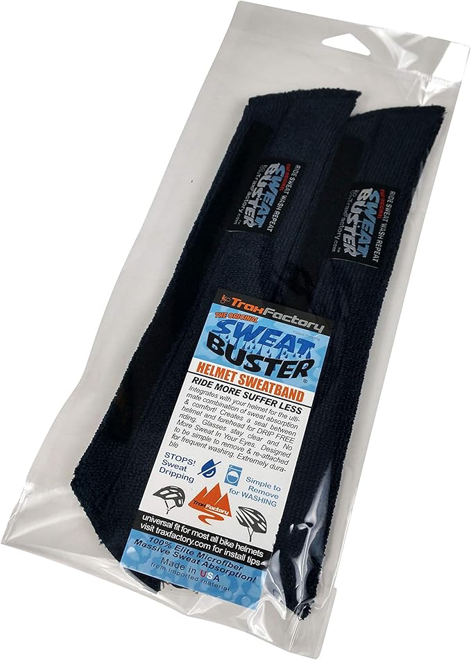 Bike Helmet Sweatband – Stops Sweat Dripping, Keeps You Cooler, Premium Comfort, Simple Helmet Integration & Quick Removal for Washing. Mountain Biking, Road Biking or Any Cycling.