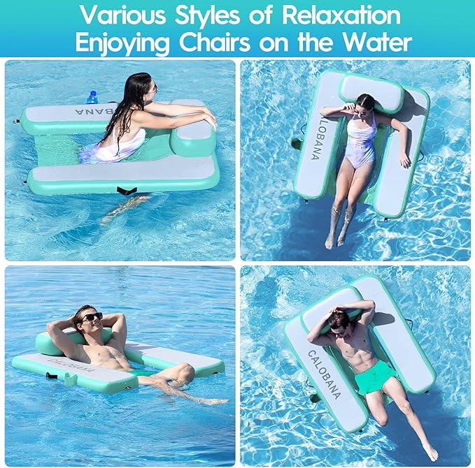 Inflatable Floating Chair Pool Floats Adult Lounger Float Chair for Swimming Pool Party Lake River