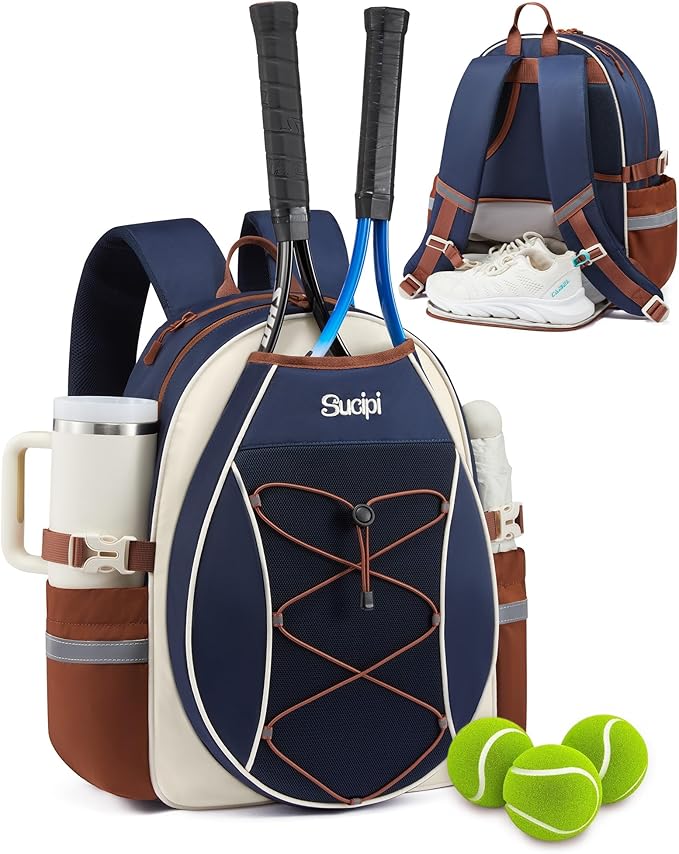Sucipi Tennis Bag for Kids, Professional Youth Tennis Bag Backpack, Tennis Racket Bags for Women, Tennis Gifts for Boys Girls