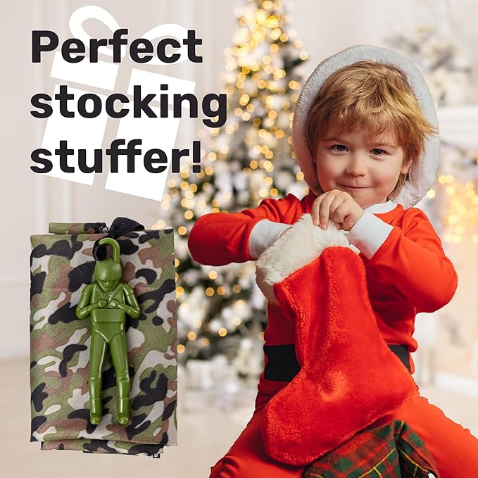 nutty toys Army Parachute Toys for Kids - Tangle Free Outdoor Flying Paratroopers, Top Indoor & Outside, 3 4 5 6 7 8 9 10 11 12 Year Old, Best Christmas Stocking Stuffers Ideas 2025, Unique Boy Gifts