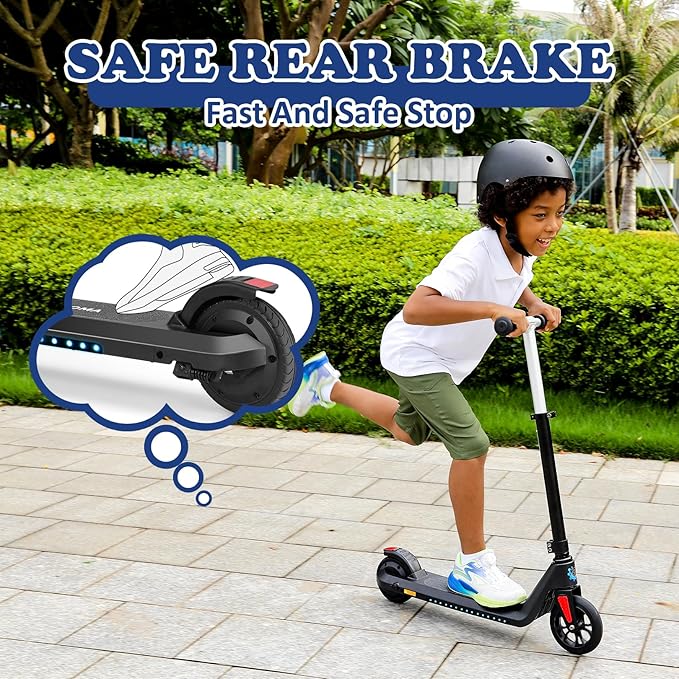 Caroma Electric Scooter for Kids Ages 6-14, 250W/180W/150W Motor & 15 Mph, 85 Mins Ride Time, Adjustable Height & Speed, LED Display, Kids Electric Scooter, Best Gifts for Boys & Girls