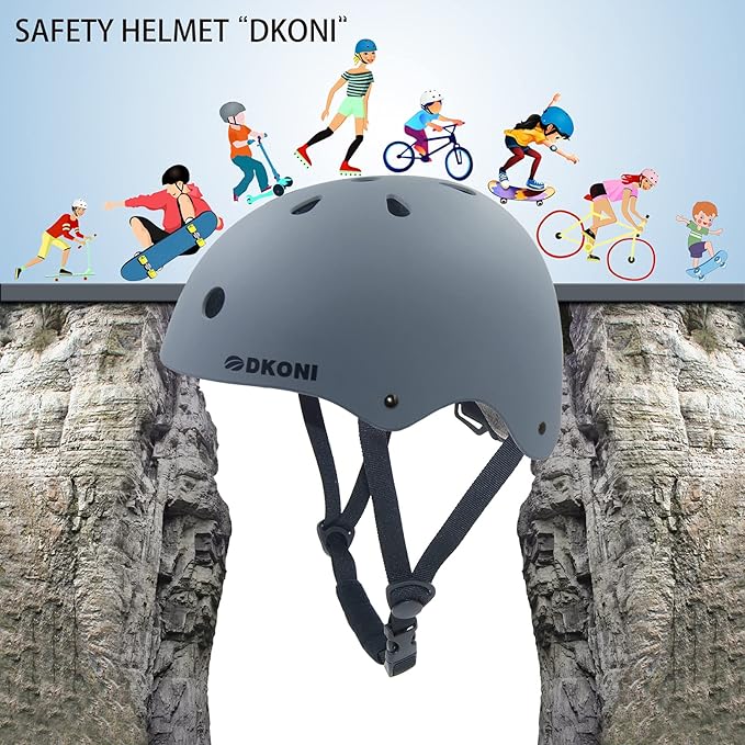 Kids Bike Helmet, Adjustable and Multi-Sport, from Toddler to Youth, 3 Sizes