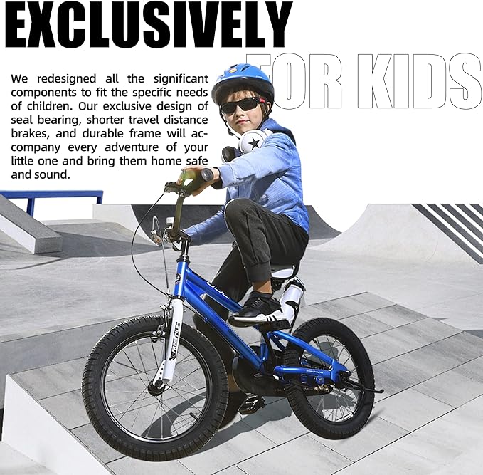 RoyalBaby Kids Bike EZ Freestyle Training Free Balance to Pedal Easy Learning Bicycle, 12-18 Inch for Toddlers to Big Kids