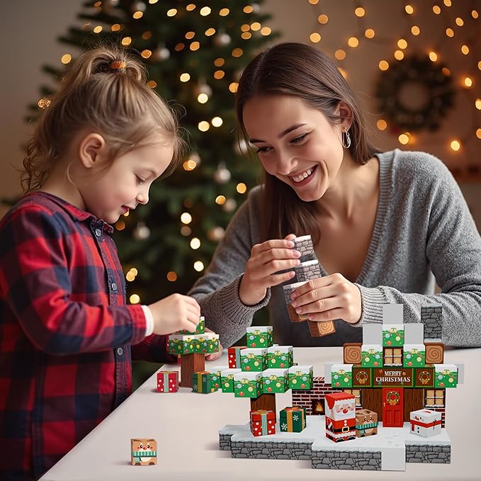 Magnetic Blocks, 150PCS Magnetic Building Block Cubes, STEM Montessori Sensory Toys for Kids Boys Girls Ages 3 4 5 6 7 8 9 10 (Christmas Version)