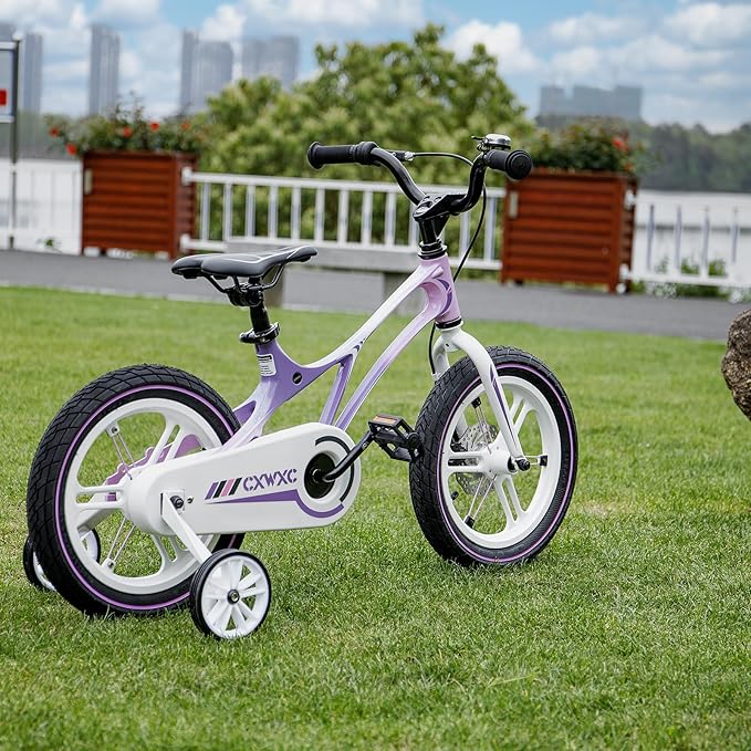 CXWXC Kids Bike - 14 16 18 Inch Children Bicycle for Boys Girls Age 3-9 Years, Single Speed Lightweight Kids Bikes with Training Wheel, Coaster/Disc Brake