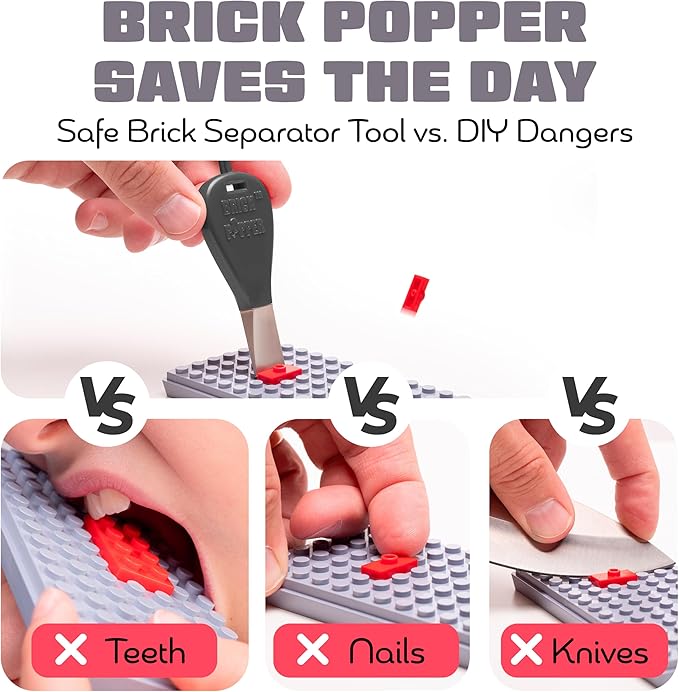 Brick Popper - World's Fastest Brick Separator - Efficient Remover for Kids & Adults - Ages 6+