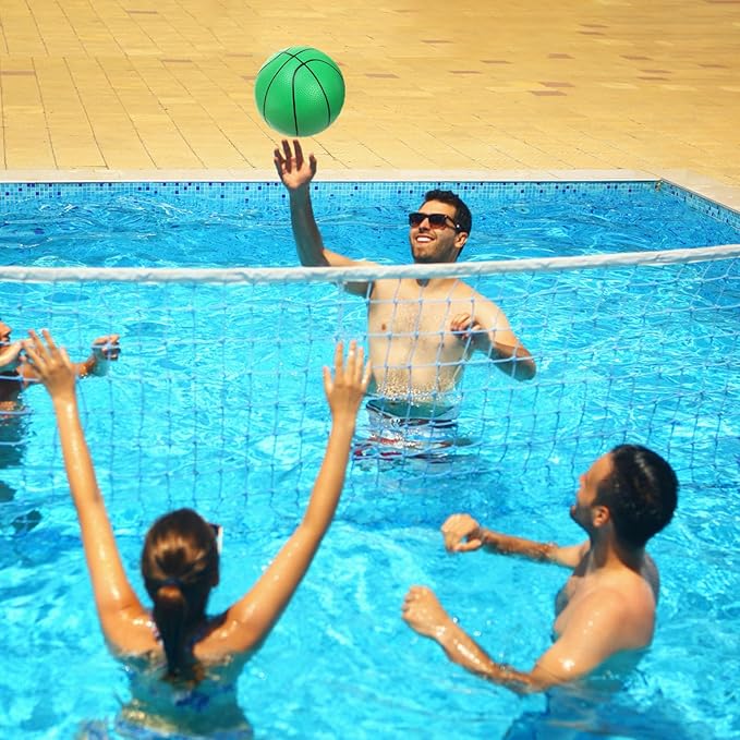 8 Pack Mini Basketballs, 7" Small Pool Basketball with Pump, Inflatable PVC Basketball Hoop Indoor, Toy Replacement Basketballs for Pool, Sports Party, Water Games, Kids Outdoor Play