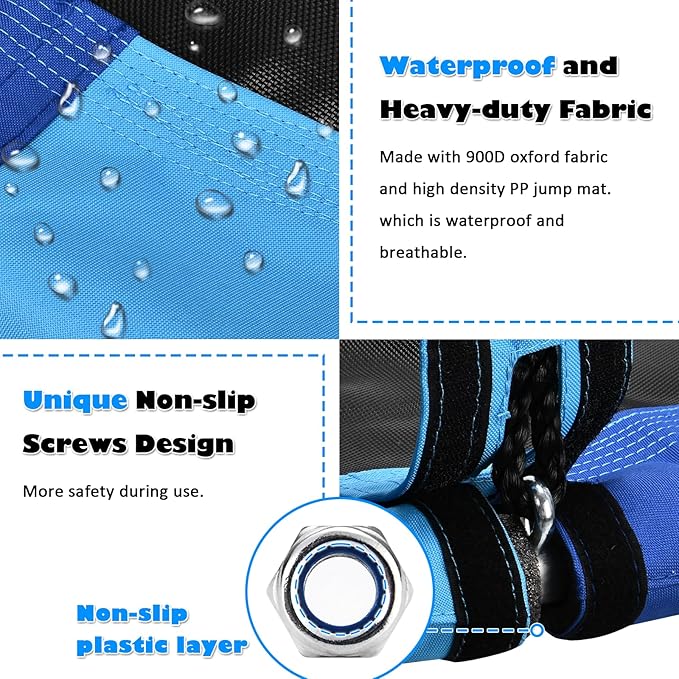 Tree Swing, Saucer Swing Sets 43 Inch for Kids, Come with 360 Degree Swivel and Adjustable Hanging Strap, for Outdoor, Blue and Cerulean