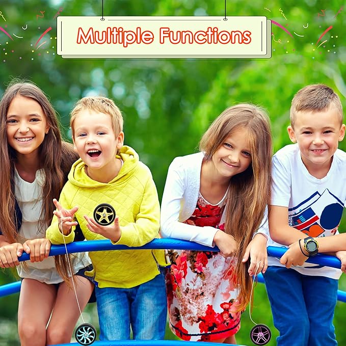 28 Pcs Wheel Yoyos Plastic Yo-Yo Toys Mini Yo Yo in Assorted Colors for Kids Beginners Adults Teens Birthday Racing Party Favors Holiday Stocking Fillers Classroom Prizes