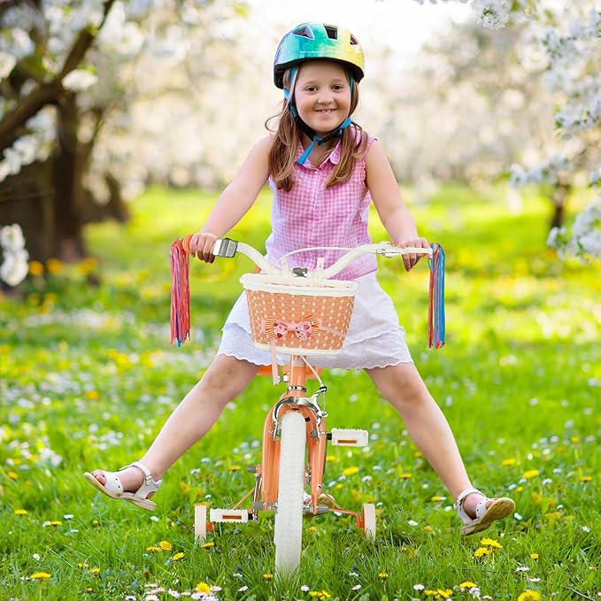 XJD Girls Bike for Toddlers and Kids Ages 2-12 Years Old,12 14 16 Inch Kids Bike with Training Wheels & Basket