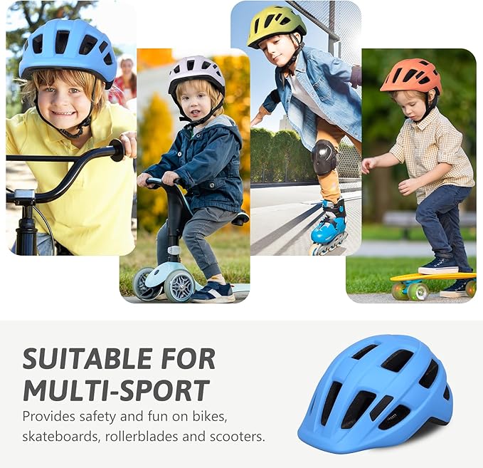 Toddler Kids Bike Helmet, Adjustable Infant Baby Bicycle Helmet for Age 1-3-5-8 Years Child Boys Girls, Multi-Sport Scooter Skateboard, 2 Sizes