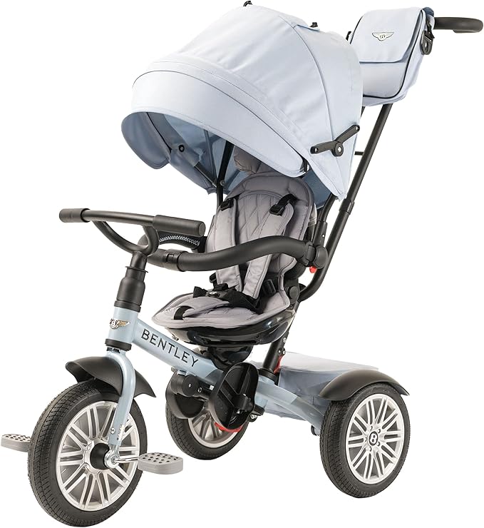 Bentley Kids Trike - All Terrain Toddler Bike 6-in-1, Officially Designed by Bentley Motors UK; Baby to Big Kid Tricycle is a Compelling Statement of Performance & Luxury, Jetstream Blue (6m-5y+)