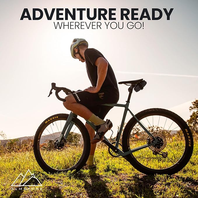 Signature Bike Saddle Bag – Midnight Black | 0.5L Bike Seat Bag (3" x 5.25" x 2") | Water-Resistant Ripstop, Waterproof Zipper, Internal Pocket | Durable Under Seat Storage