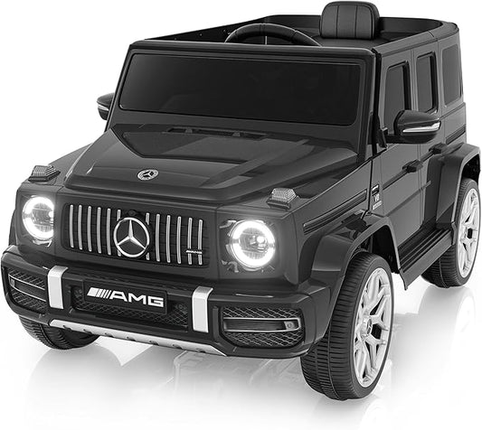Licensed Mercedes Benz G63 Kids Electric Car, g Wagon 12V Ride on Car w/High Window, Remote Control, 3 Speeds, Music Player, Horn & LED Lights for Toddlers