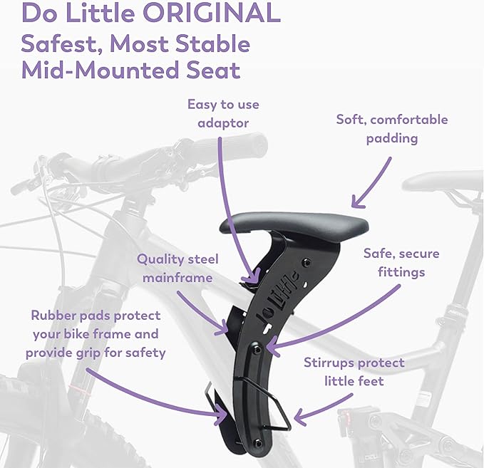 Front-Mounted Kids Bike Seat for Active Riding