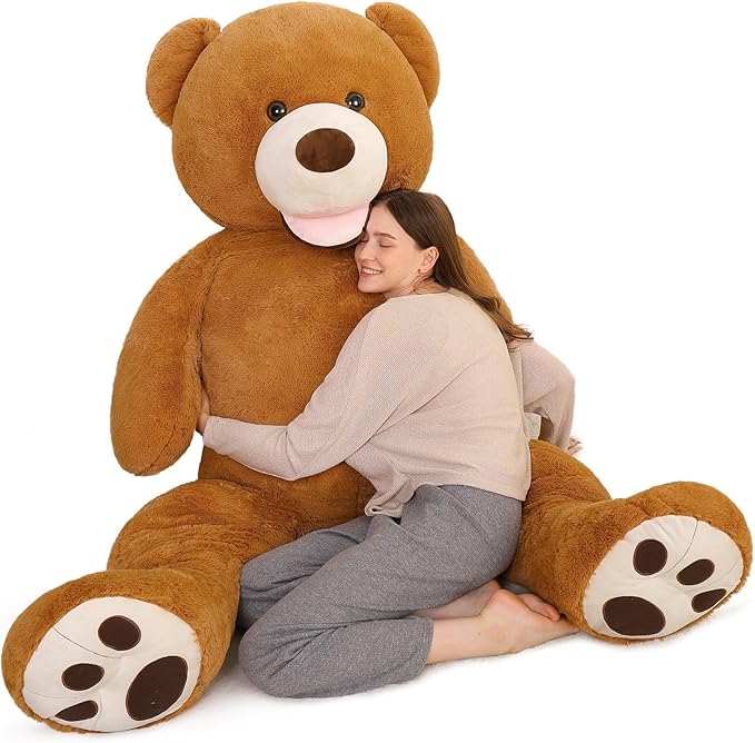 MorisMos Giant Teddy Bear Plush 5ft, Life Size Huge Brown Teddy Bears for Boyfriend, 5 Foot Large Big Stuffed Animal Gifts for Lover on Valentines, Anniversary, Birthday